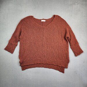 Vestique Sweater Womens Small Medium Burnt Orange Oversized Chunky Knit Top